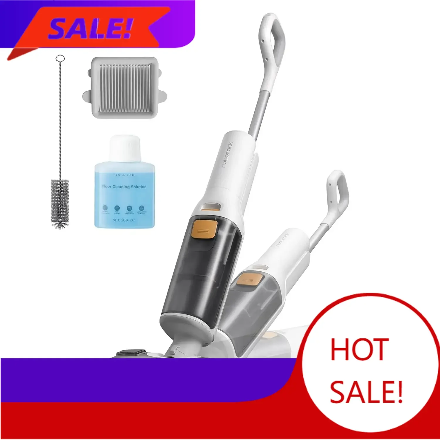 

F25 GT Vacuum Mop All in One, Wet Dry Vacuum Cleaner Cordless, 20000Pa Floor Cleaner Machine for Tile Hardwood Wood Vinyl Floor