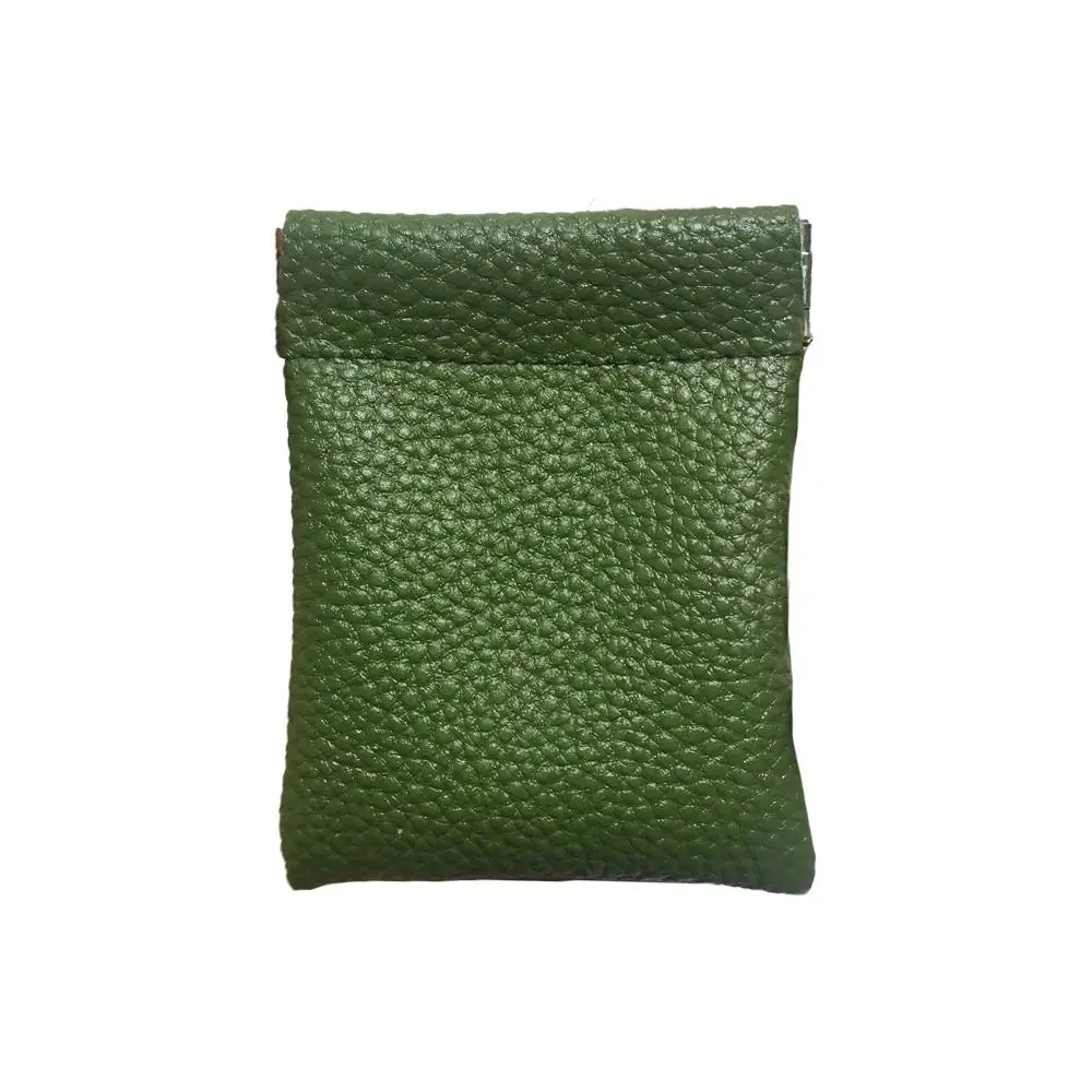 

Self-closing Leather Makeup Coin Purse Waterproof Korean Style Self-closing Lipstick Bag Mini Simple Mini Makeup Bag Female/Male