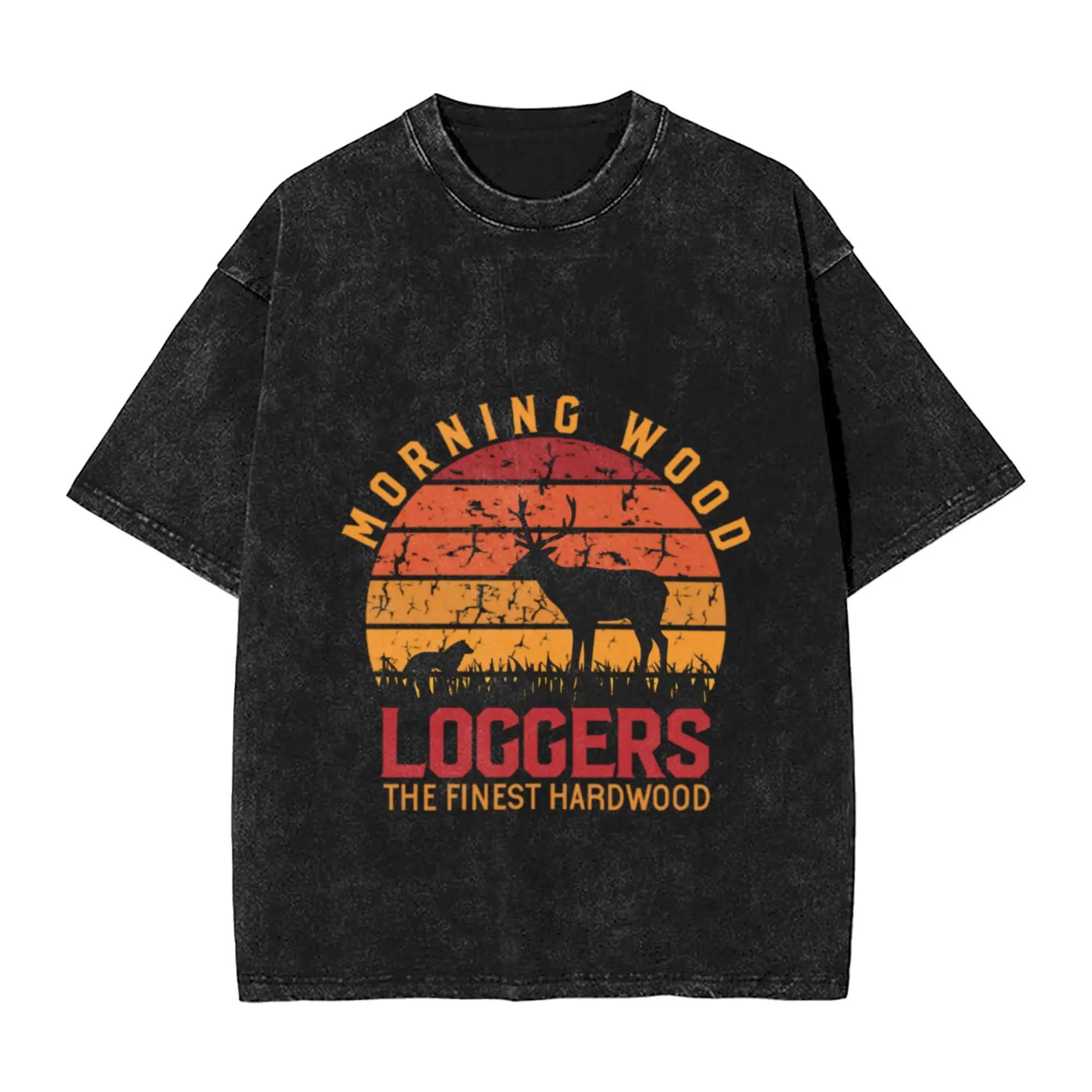 Morning Wood Loggers The Finest Hardwood  Unique Cool A Vintage Oversized Cotton Unisex T-Shirts
