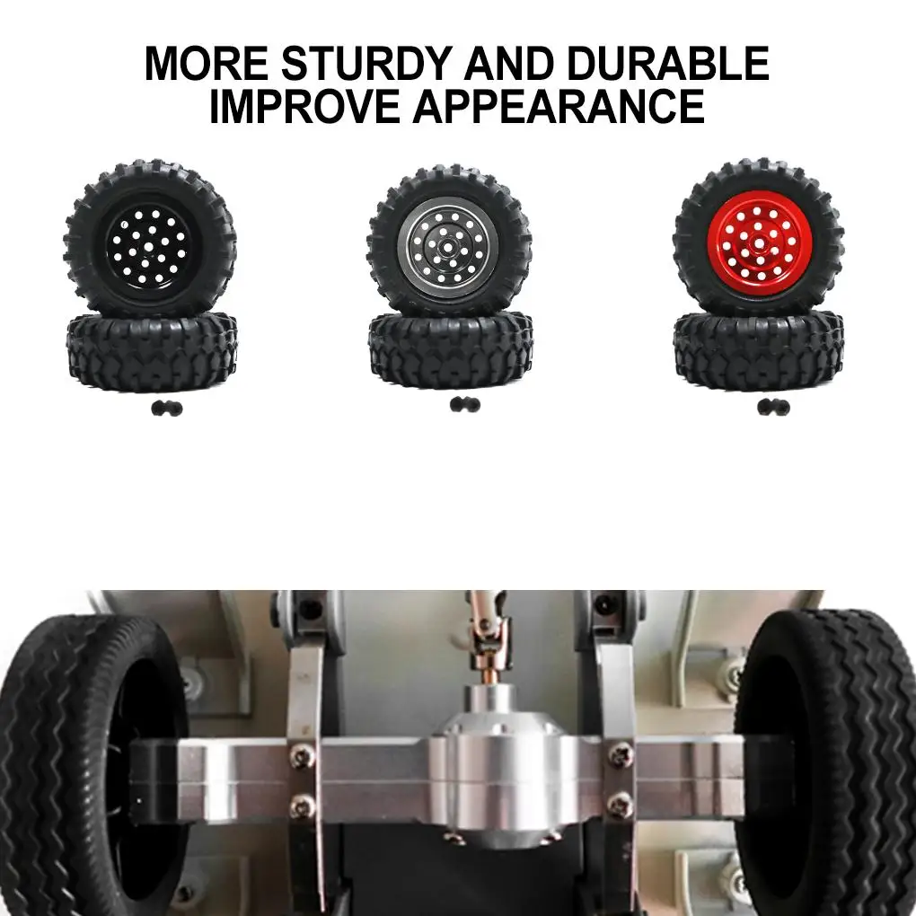 Plastic Durable Wheel Rims Tyre For 1/10 WPL D12 RC Car Part RC Car Accessories Replacement Parts RC Upgrade Part Titanium