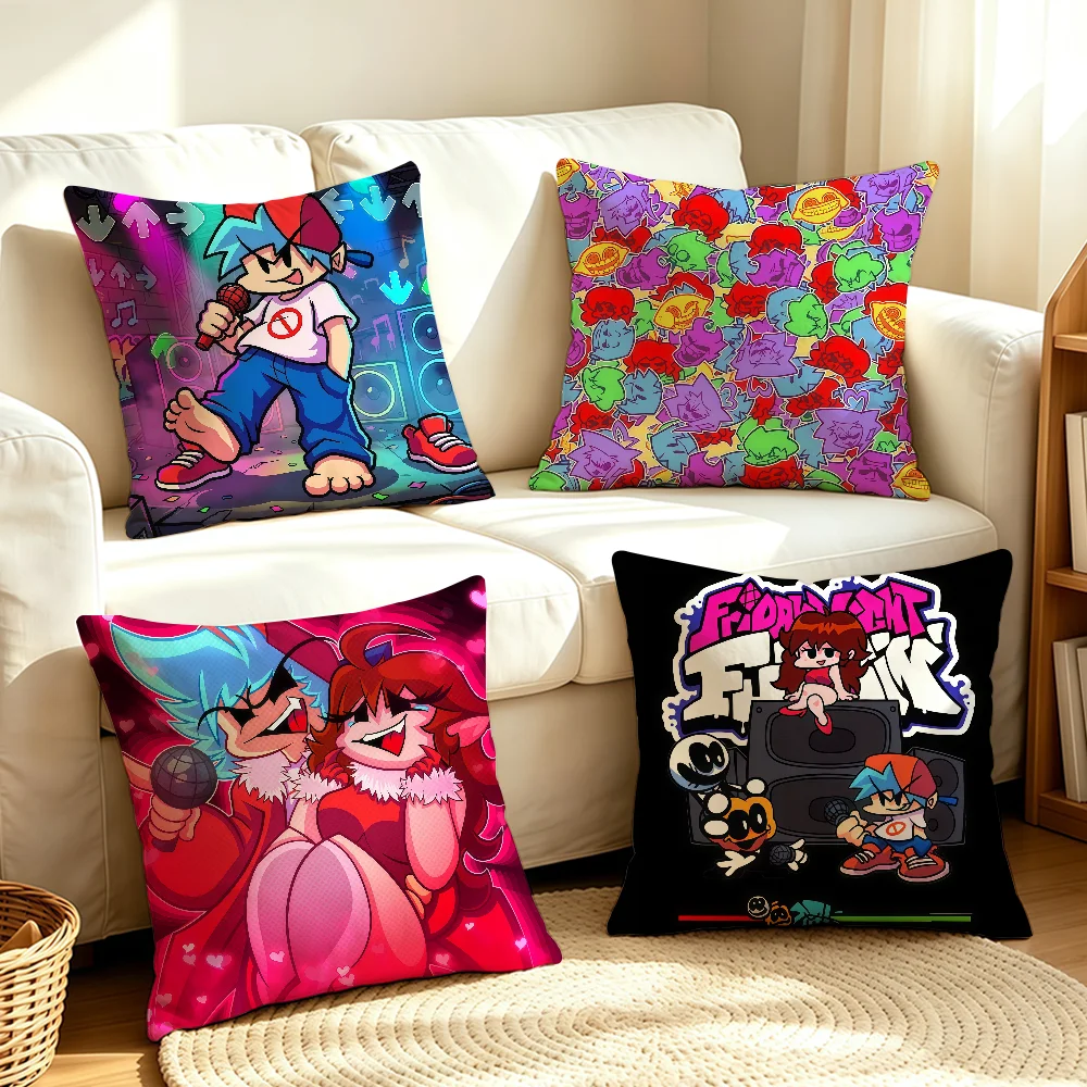 Game Friday Night Funkin cushion cover Anti-dustmite Sofa Cushion Decorative Office Cover Lounge Area Indoor & Outdoor Use