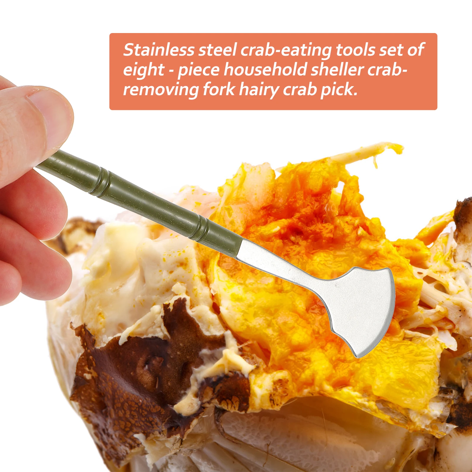 

Набор из 8 инструментов для морепродуктов: премиальные приспособления из нержавеющей стали для разделки крабов, щипцы для крабовых ног, приспособления для очистки креветок, безопасный контейнер для хранения