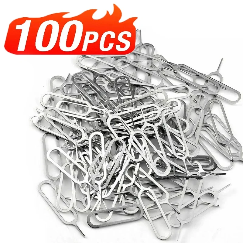 1/10/50/100pcs Universal SIM Card Tray Opener Eject Needle Remover For iPhone Xiaomi Huawei Android Mobile Phone Repair Supplies