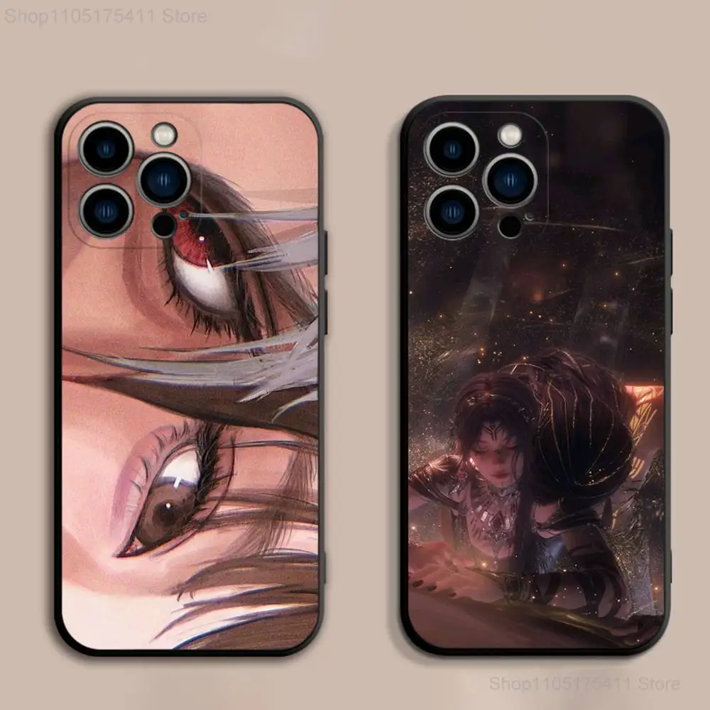 

L-Love and D-Deepspace Phone Case For iPhone 17,16,15,14,13,12,Pro,Max,Plus,E,SE4,Air,Mini Black Soft Cover