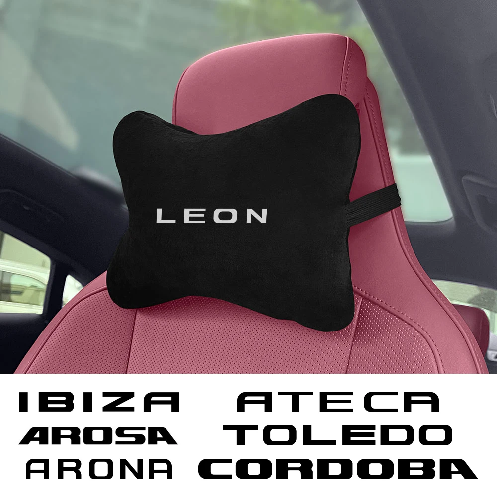 Car Headrest Neck Pillows Auto Accessories For Seat Leon Ibiza Ateca Arona Cordoba Toledo Altea Alhambra Arosa Exeo Mii Tarraco