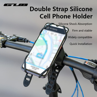 GUB P15 Silicone Mobile Phone Holder Road Bike MTB Dual Strap Quick Cell Phone Holder Suitable for many T-handlebars Models