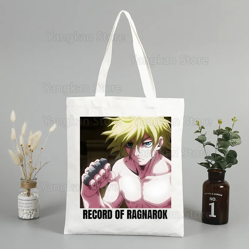 بودا سجل راجناروك بوذا أنيمي موضة حقيبة قماش قنب النساء الفتيات بسيطة سعة كبيرة تخزين حقيبة تخييم حقيبة تخييم حمل