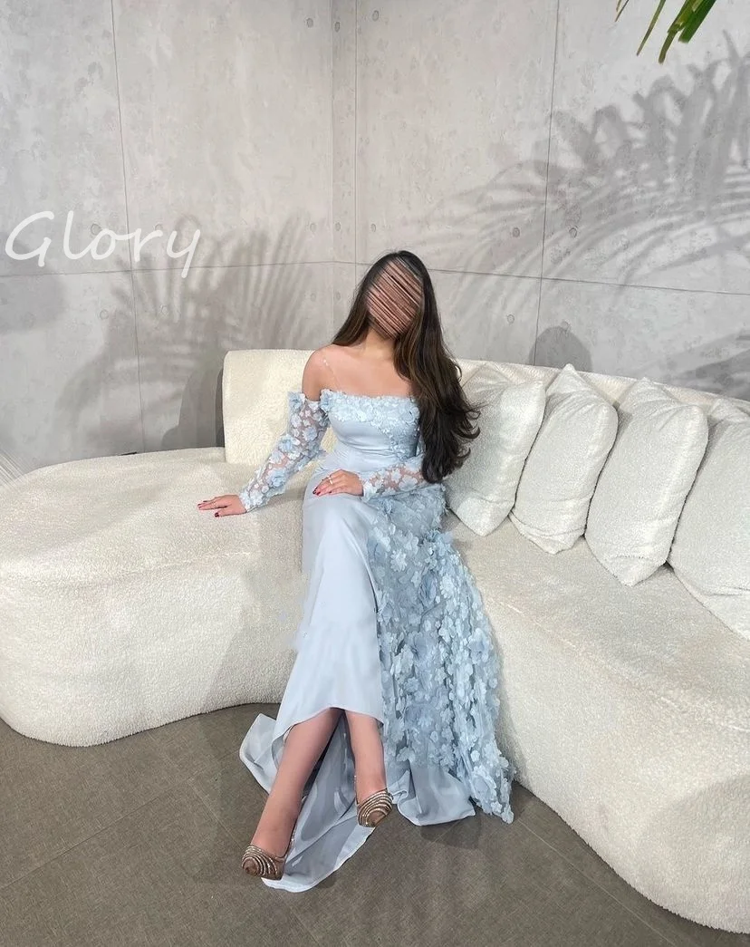 Blue Prom Dress Elegant Evening Dress Beautiful Dresses For Women Dubai Fashion Long Dresses Luxury 2024 Birthday Dresses Gala