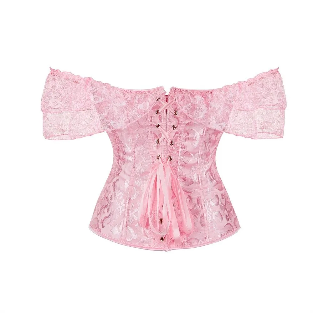 

Винтажный жаккардовый корсет-бюстье для женщин, сексуальная одежда, корректирующий пояс для талии, тренажер для коррекции фигуры, топы Y2K, атласный корсет с жаккардовым узором