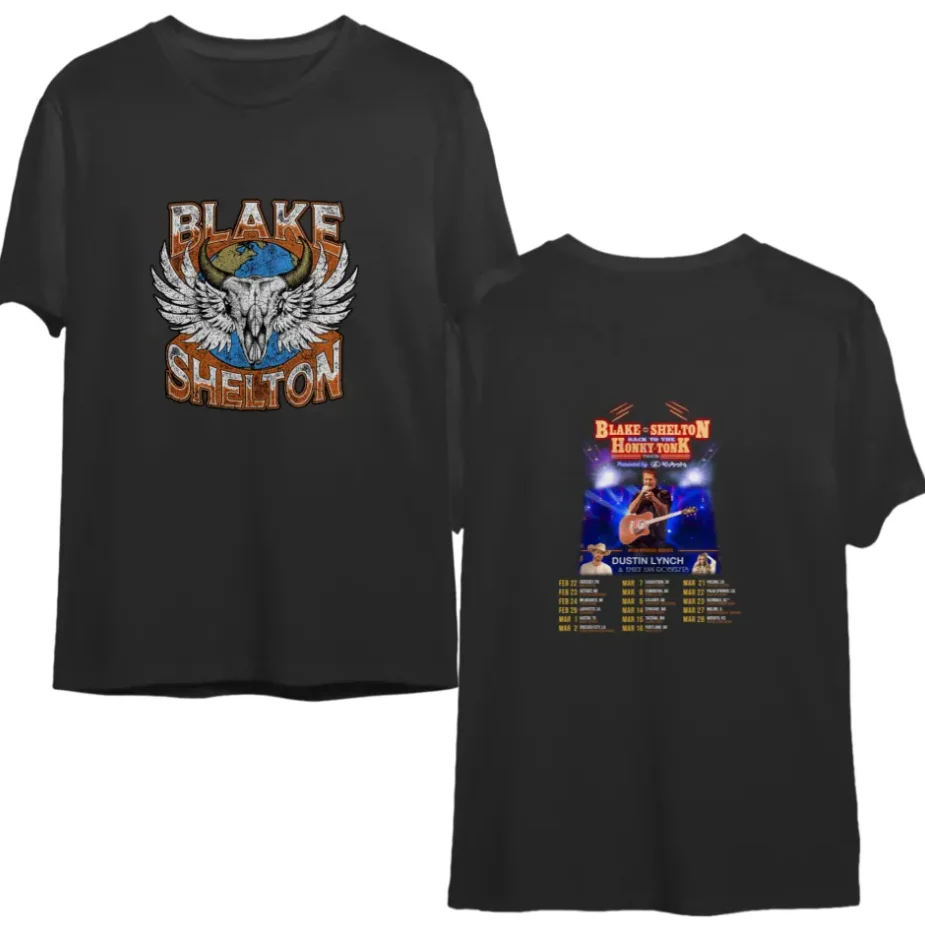 Blake Shelton 2024 Backk tto thhe Honky Tonk Tour tshirt