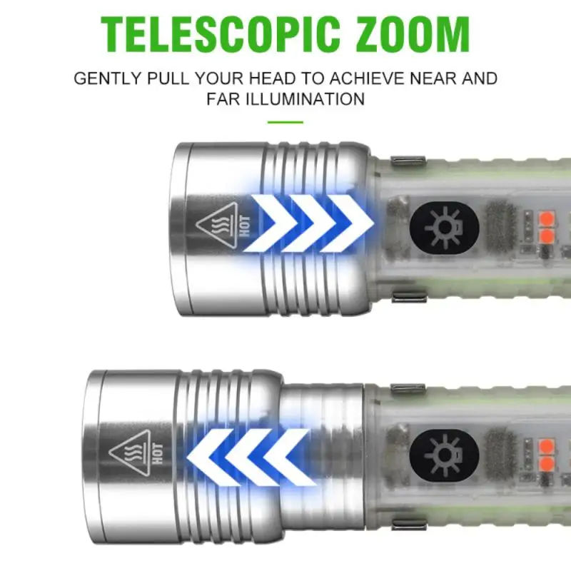 Imagem -04 - Lanternas de Mão Recarregáveis Lumens Altos Modos Led Mais Brilhante Luz Flash Impermeável para Emergências Camping e Caminhadas