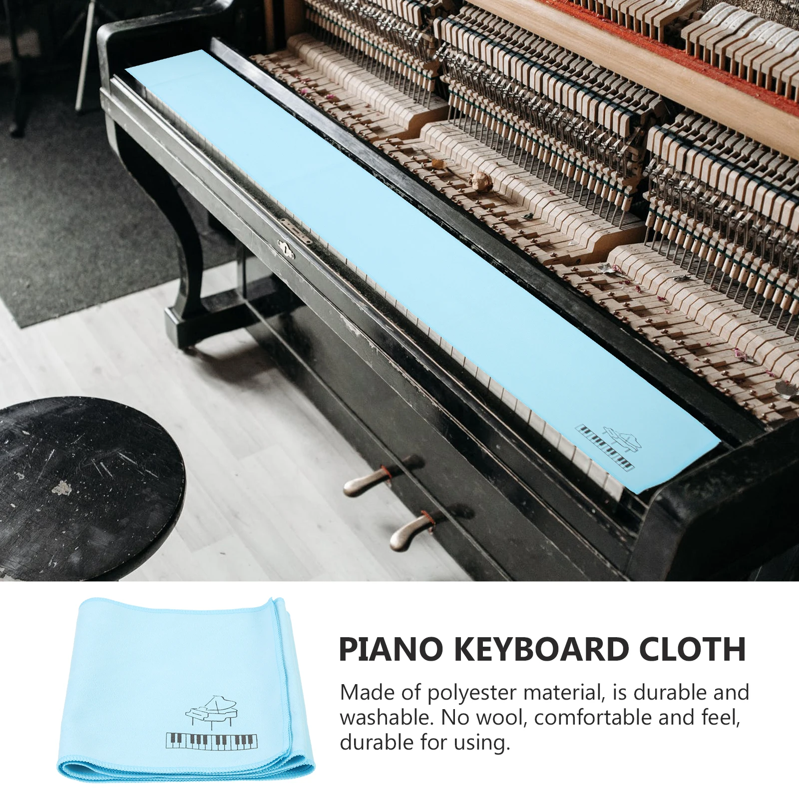 

Piano Keyboard Cloth Accessories Supply Foldable Cover Protector Anti-scratch Practical Polyester