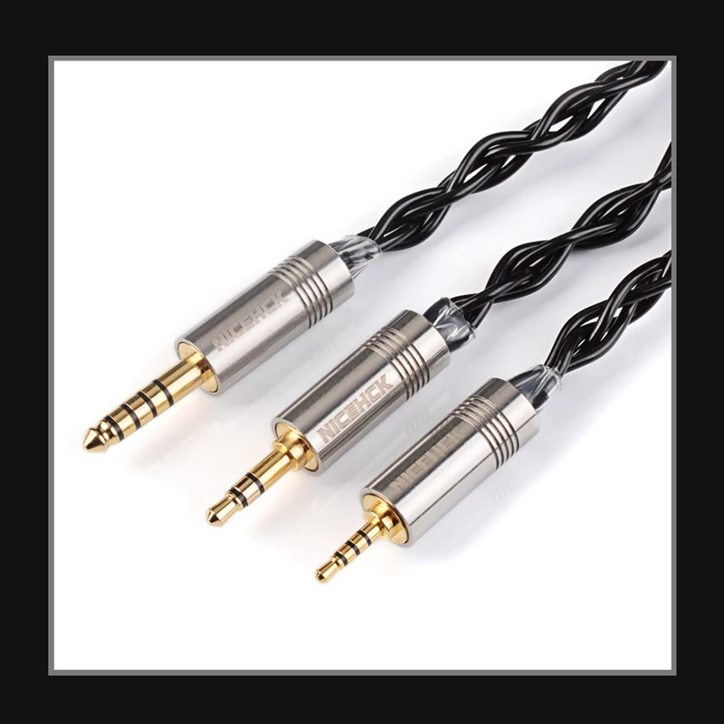 NiceHCK BlackCat HIFI Earphone Upgrade Cable Wire Zinc Copper Alloy 3.5/2.5/4.4mm MMCX/0.78mm/QDC/N5005 2Pin for M5 IE200