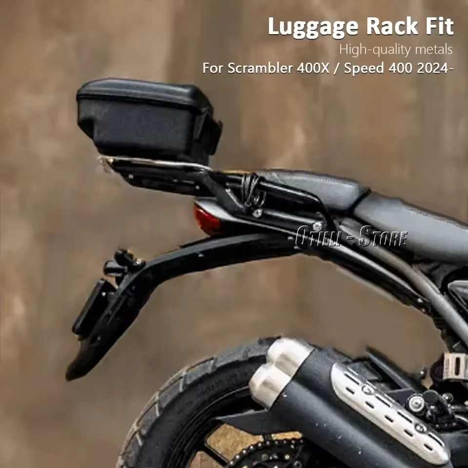 

For Speed400 Rear Luggage Rack Top Case Rear Rack Carrier Motorcycle Accessories Speed 400 Scrambler 400X 2024 2025