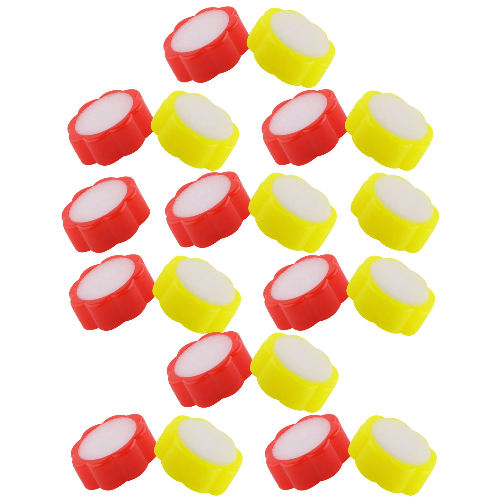 20 قطعة من أداة ترطيب الإصبع الإسفنجية على شكل زهرة بلاستيكية لسطح المكتب لعد مستندات المال واللوازم المكتبية واستخدام البنك #1