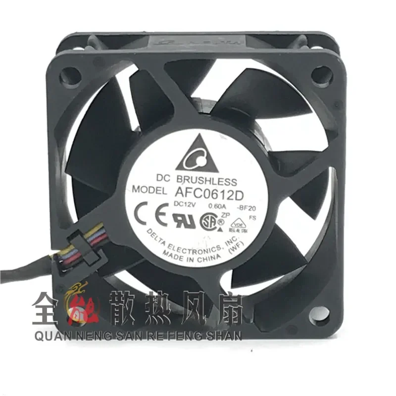 for Delta 6025 AFC0612D 12V 0.60A Cooling Fan 60x60x25mm Original DC Brushless Computer Case Cooler