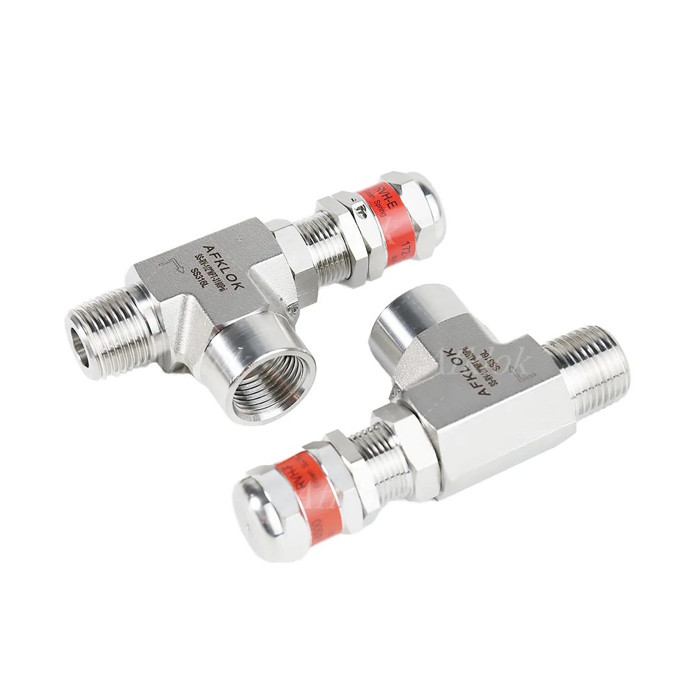 Top Sale Manual 316 Stainless Steel Angle Structure High Pressure Safety Valve 1/4'' NPT Thread with Gas Purging