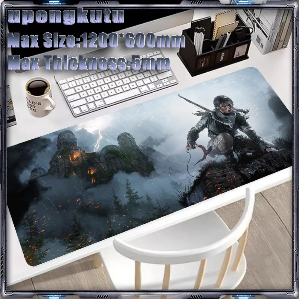 PC Computer Carpet Gaming  Mouse Desk accessories Pad Table mat rubber anti-slip Gaming Rubber T_tomb_Raider Keyboard Pad