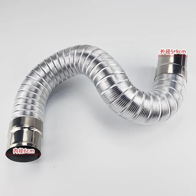 1m/1.5m length duct Ventilation fume hot air steam exhaust pipe Various Flexible 5cm-9cm diameter Exhaust flexible pipe fittings