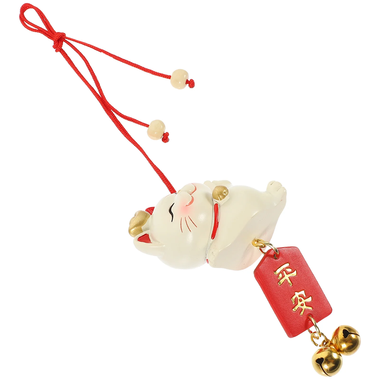 Car Hanging Lucky Cat Pendant Rearview Mirror Decor Car Interior Accessories Gift for Women Rearview Mirror Charms