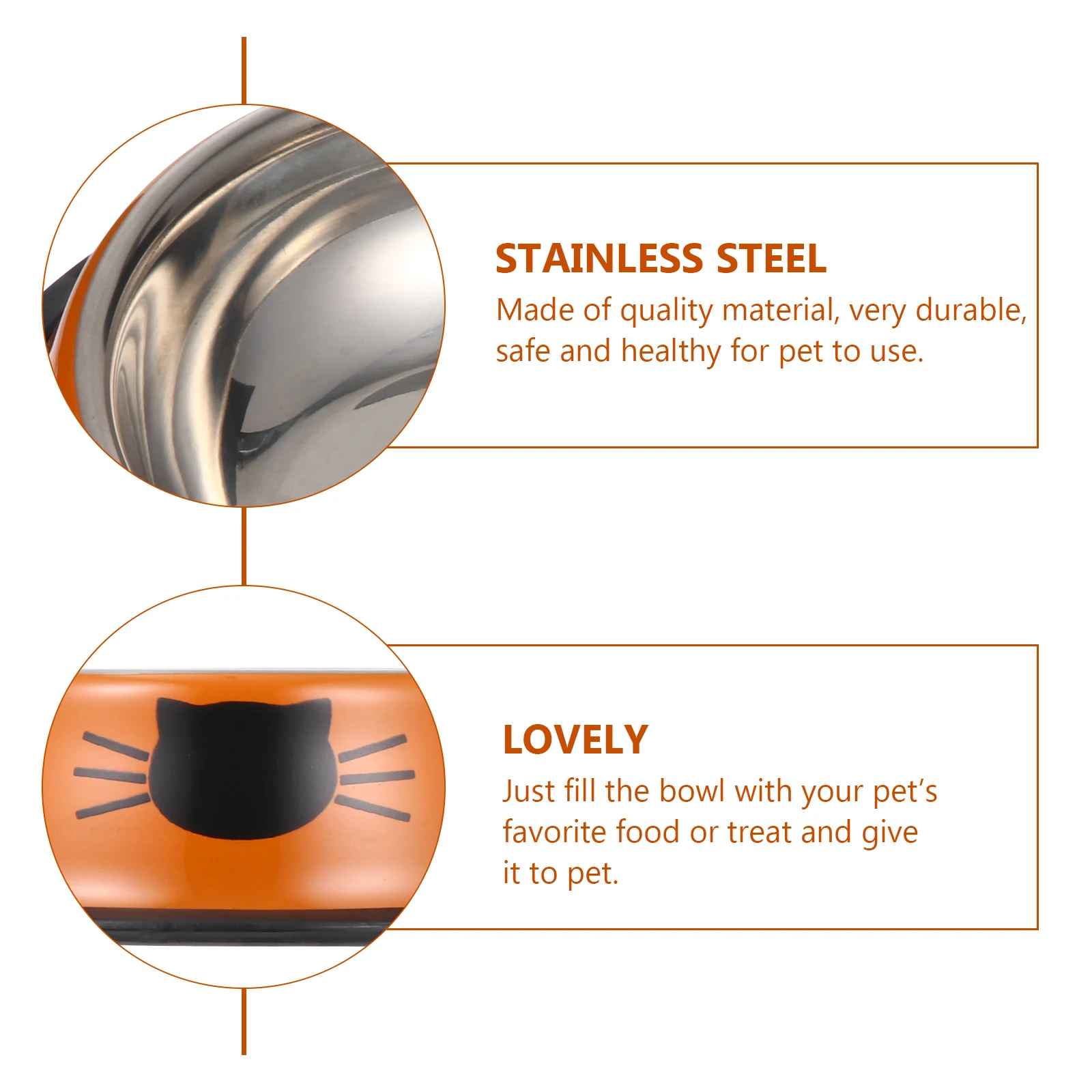 

Pet Bowl Cat Feeding Puppy Drinking Feeder Food Dog Water Stainless Steel Kitten