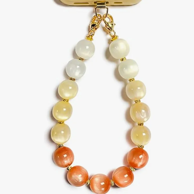 New Sunshine UV Light Sensitive Color Changing Beads Mobile Phone Chain Keychain Resin Beaded Versatile Accessories Pendant