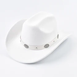 Western Style Cowboy Cowgirl Hat for Women's Fashions Felt Hats Suitable for Western Themed Events, Music Festivals, Matching