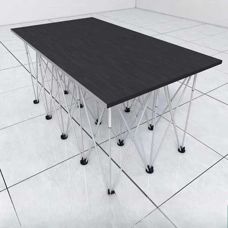 Adjustable 73-82cm Foldable Spider Leg  Stainless Steel Portable Work Desk Rack Sawhorse Support Quick Telescopic Workbench
