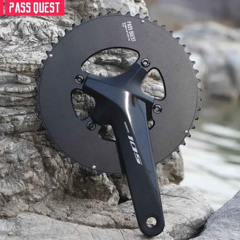 PASS QUEST 110 bcd chainring Narrow wide road bike 110bcd chainring with bolts for 105 shimano r7000 ultegra r8000 11 12 Speed