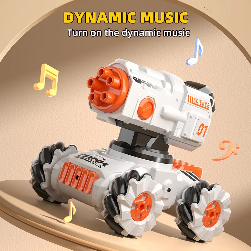 Mini Afstandsbediening Tank Gebaar Controle Multifunctionele Gevechtstank Auto Crawler Waterbom Tank