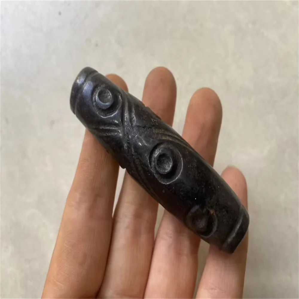 

Tibetan black skin meteorite, 69-eye dzi beads, lezi pendant, DIY with beads, antiques, miscellaneous old objects, absorbable ma