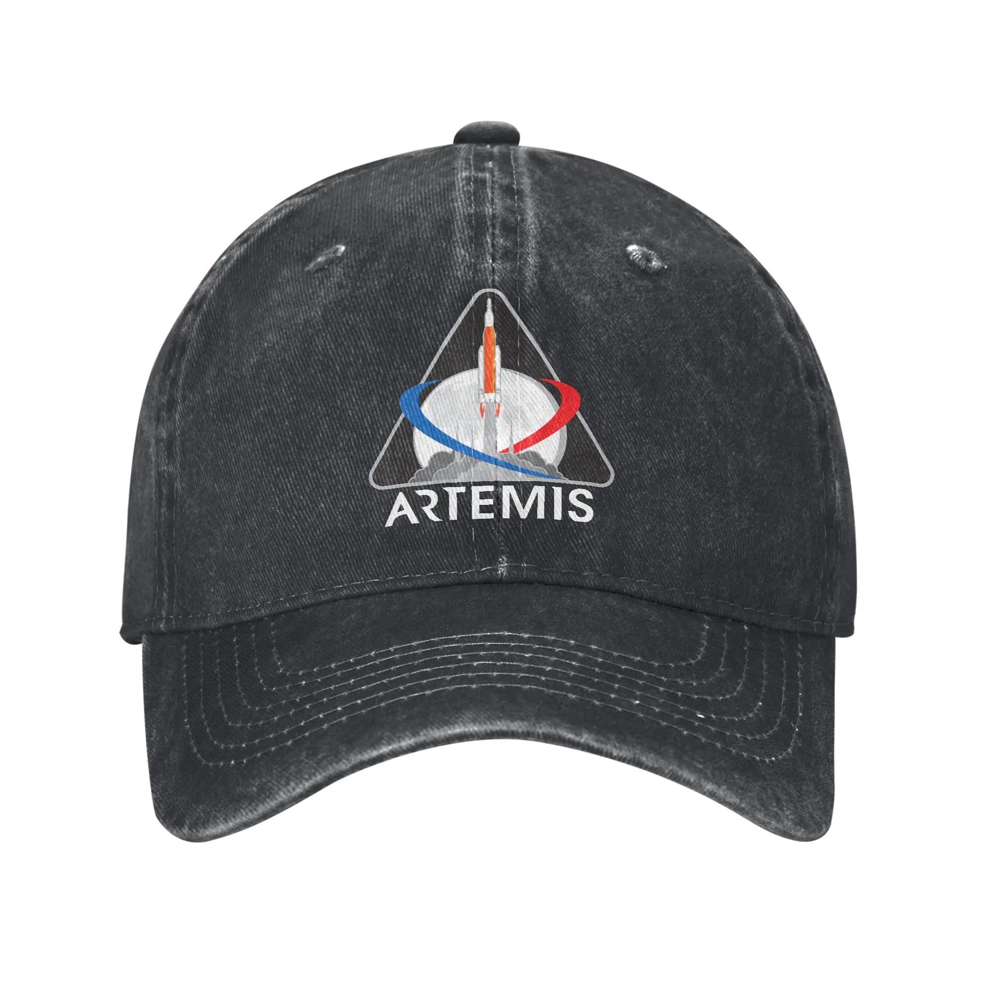 Baseball Cap Artemis Mission One Astronaut Summer Retro Trucker Hat  Unisex Men Custom Hunting Camping Sun-Proof Baseball Caps