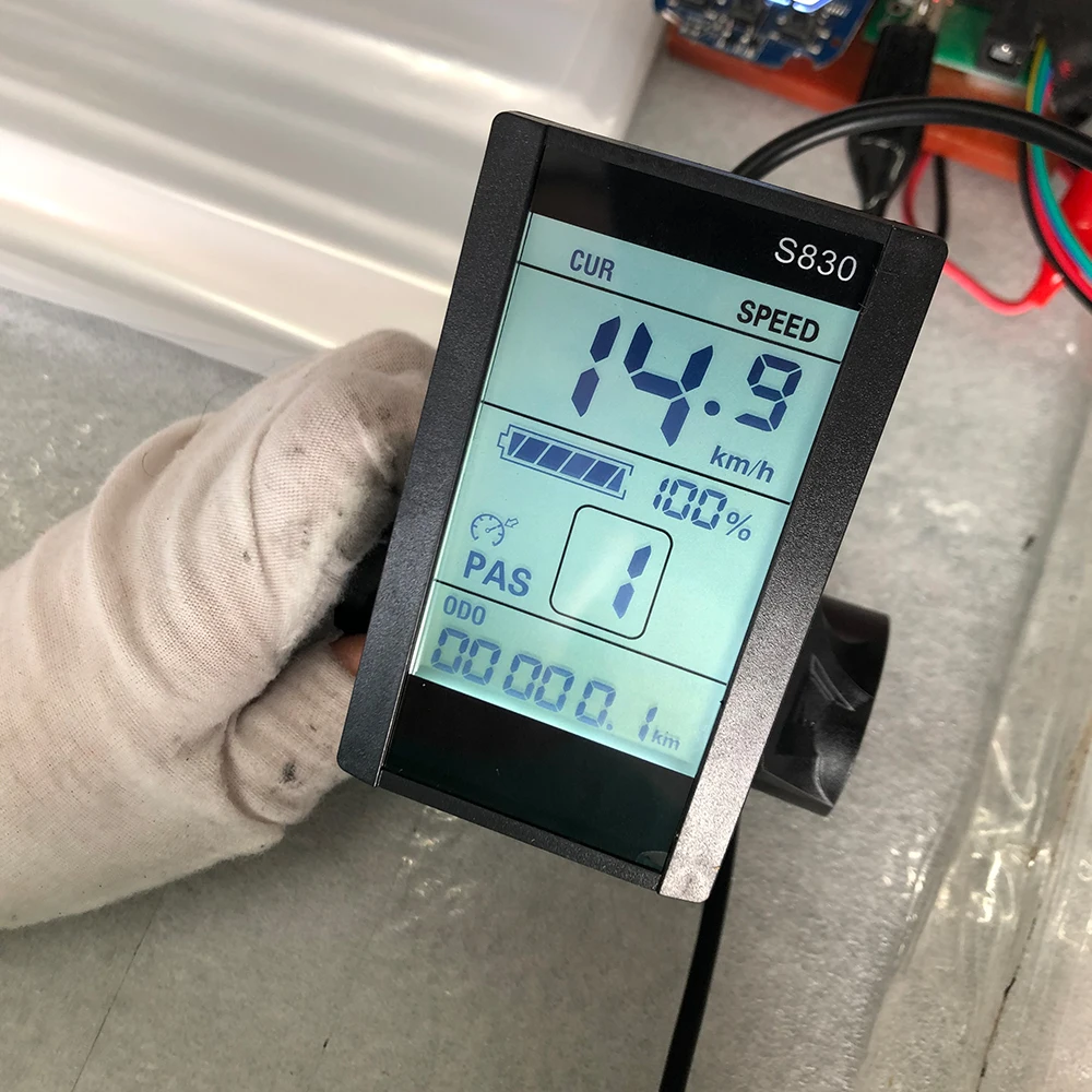 

Vertical S830 Cycling speed meter, No.2 Protocol LCD Display For Ebike, 24V 36V 48V 60V 72V E-Bike Scooter, LCD Panel with 5Pin