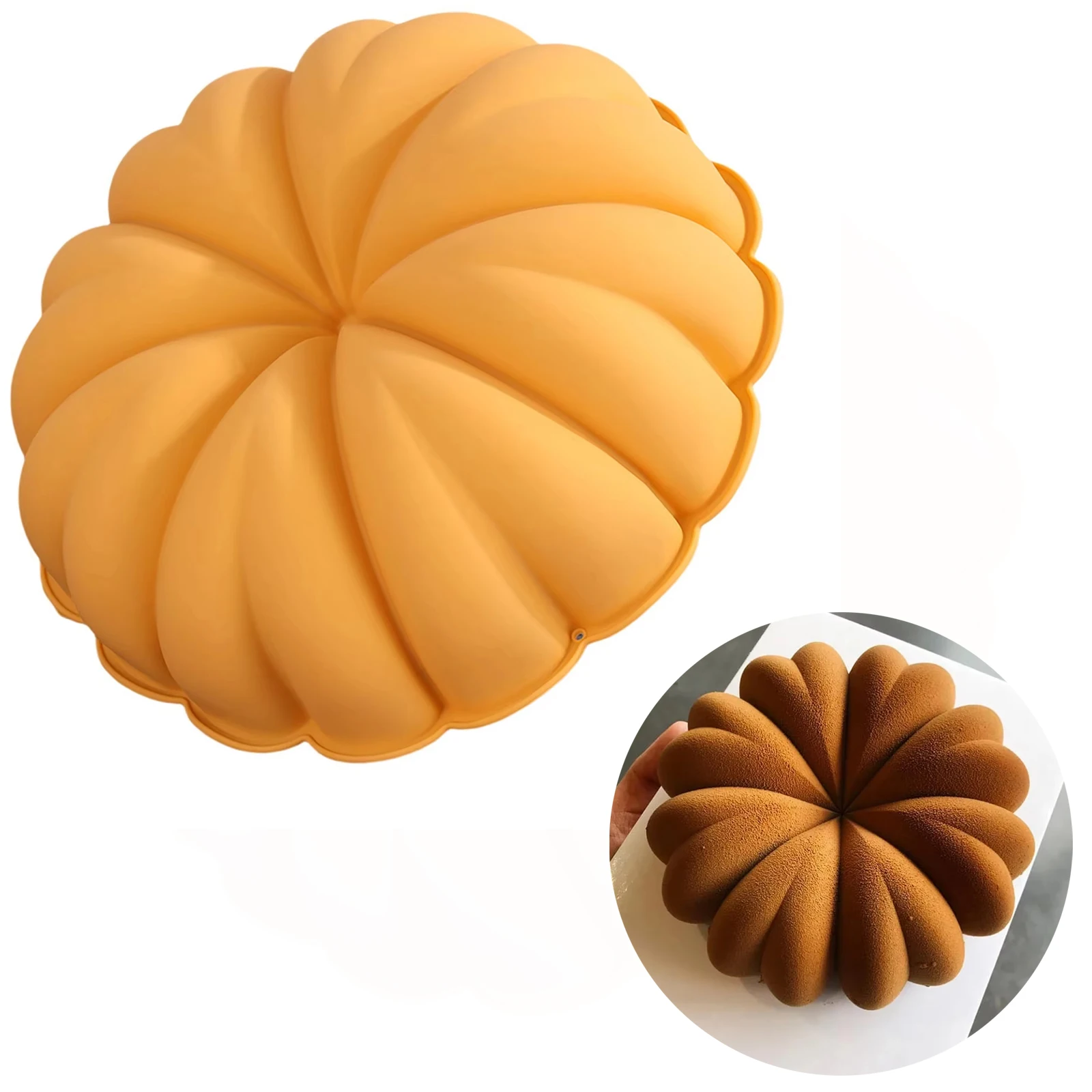 

3D силиконовая форма для выпечки в виде тыквы, сделай сам, ореховые листья, радость урожая, помадка, инструмент для украшения торта, подарок на Хэллоуин