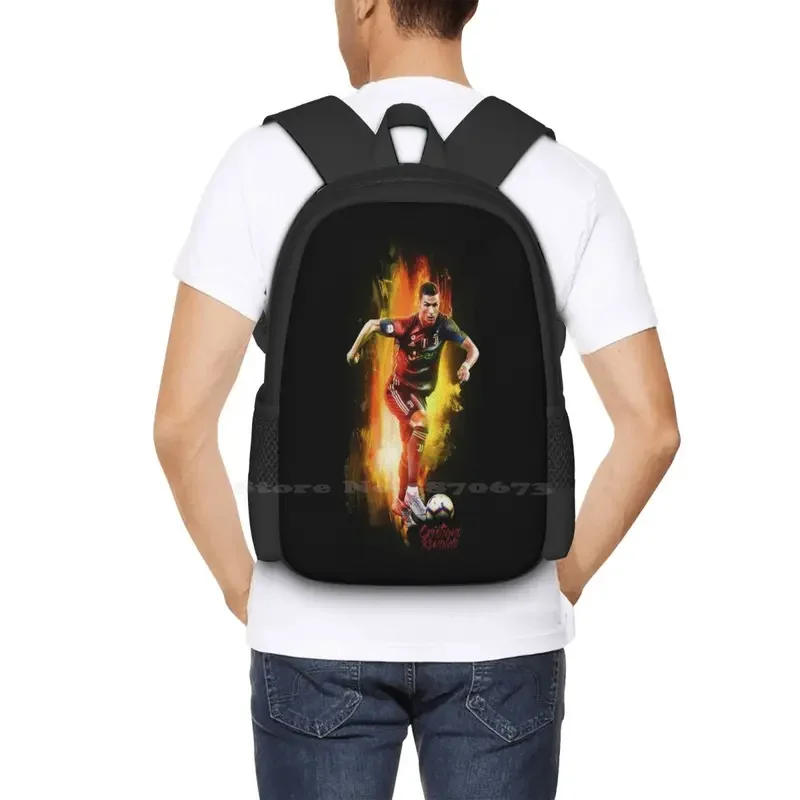 Papel tapiz de Ronaldo, mochila escolar, bolsas de moda, Cr 7, ilustración artística, gran oferta