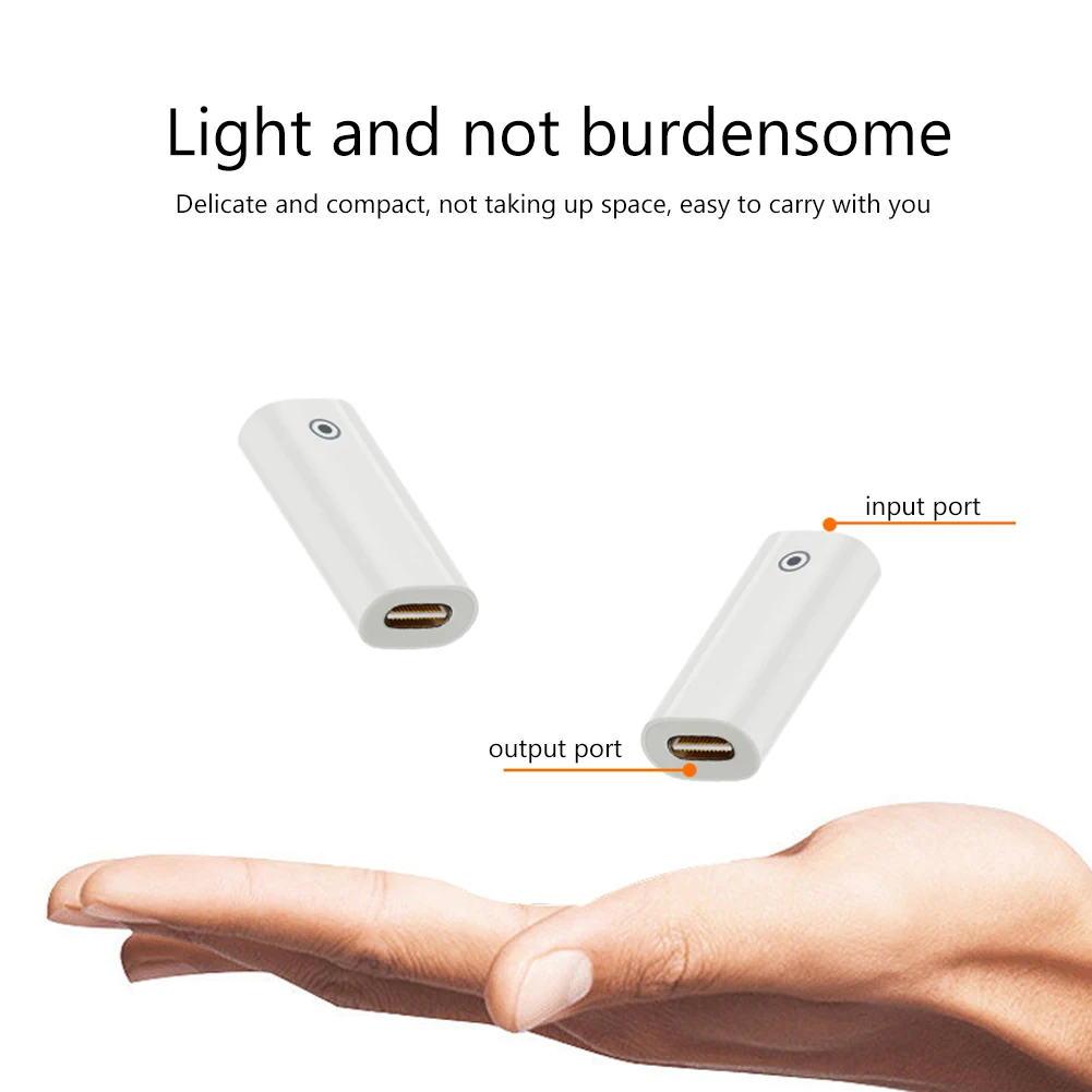 Cavo dati femmina a femmina adattatore di ricarica parti di ricambio connettore per caricabatterie Mini da 8 Pin a tipo-C/8 Pin per Apple Pencil 1/2