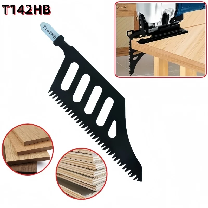 

1/5 шт. T142HB по дереву лобзик, SK5 тройной шлифовальный зуб и полый, тонкая резка, низкое сопротивление для ламината/волокно ​