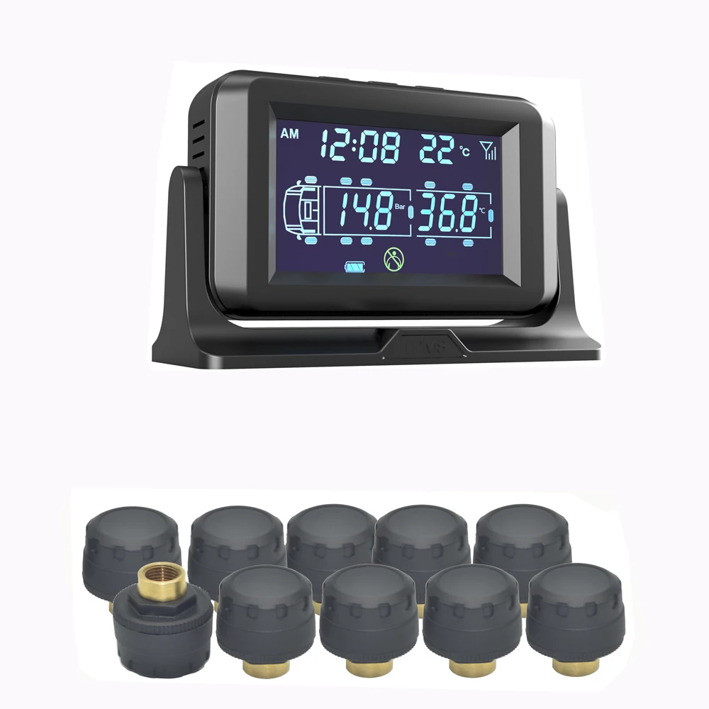 In Stock High Quality Semi Trailer Tpms Tpms Tire Pressure Monitoring Heavy Duty Truck Tpms System With External Sensor