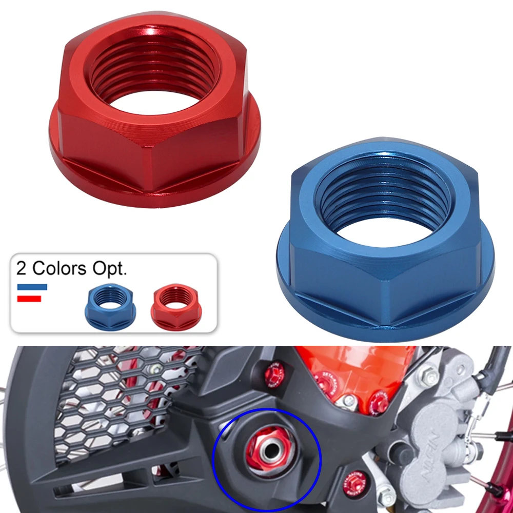 Front Wheel Axle Nut M16x1.5 Shaft Flange Nut For Honda CR125R CR250R 02-07, CRF250R 250RX 250X CRF 450R 450RX 450X 450L 450RL