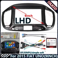 Reproductor multimedia para coche, Radio estéreo con CD, MP5, Android, arnés, pantallas, accesorios, tablero de navegación, cables, Marco canbus para FIAT UNO 2015, LHD, 9 pulgadas