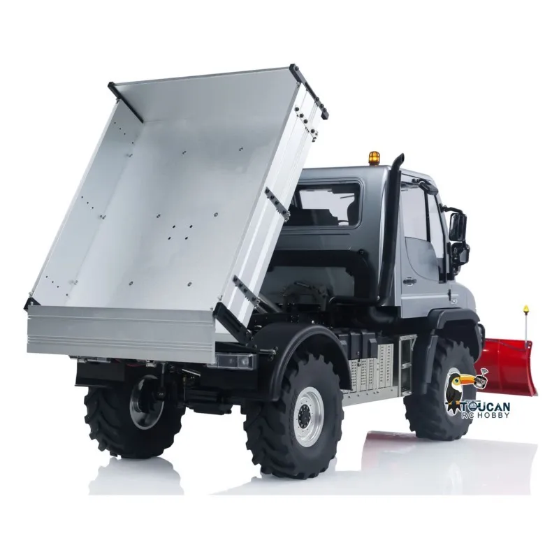 미국 재고 U423 1:10 4X4 유압 RC 오프로드 덤프카 스노우 블레이드 크롤러 등반 차량 모델 장난감 성인용 선물 TH23795