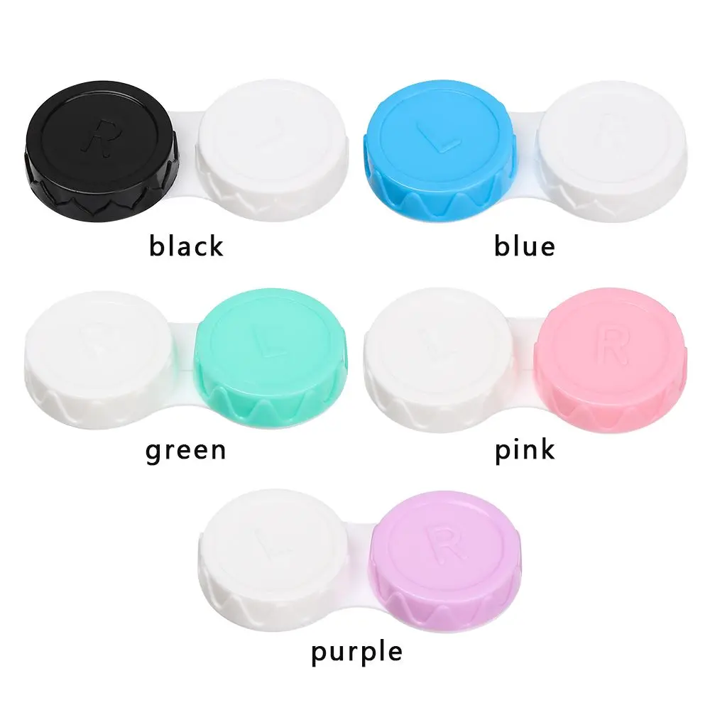 New 20 PCS Fashion Mini Eye Glass Portable Contact Lens Case Candy Color Travel Glasses Holder Soaking Box