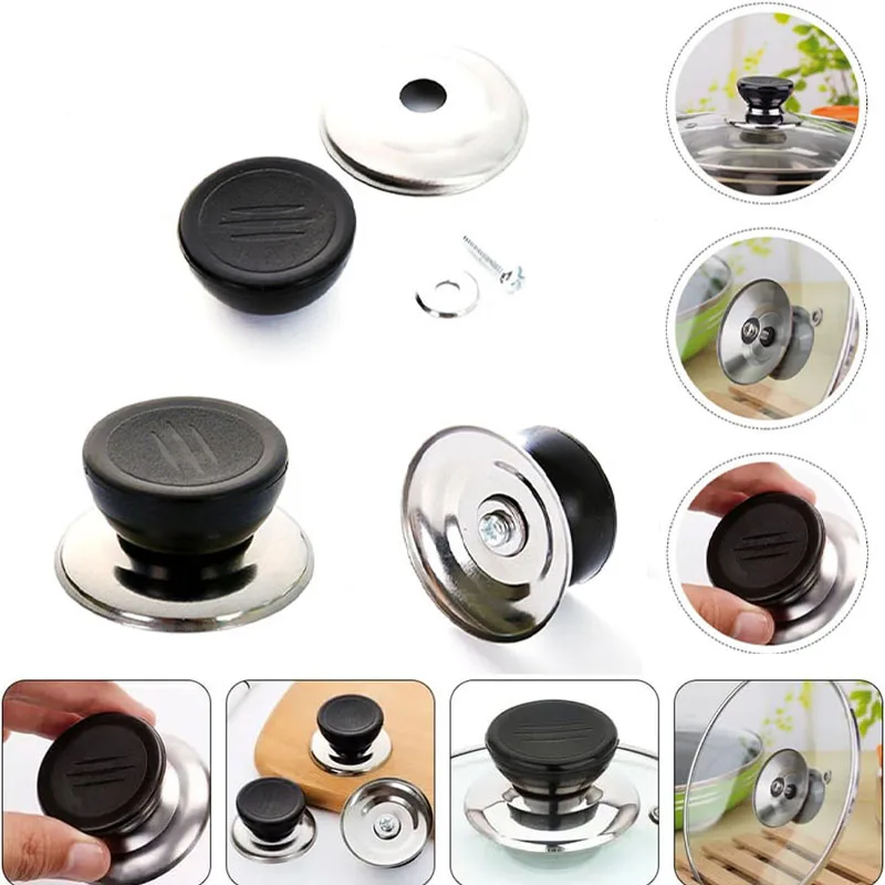 

3pcs Universal Plastic Glass Pot Knob Pot Lid Holding Handle Glass Lib Cover Knob Cap for Kitchen Handle Cookware Accessories