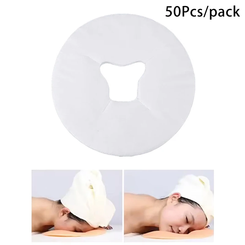 *50Pcs Disposable Massage Table Sheets Headrest Pads Face Pillow Cover Cushion Cover Massage Face Cradle Table Head Rest Covers