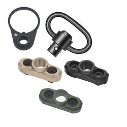 Tactical m-lok Sling Swivel Stud Mount Adapter Quick Detach QD Mount Plate 1.25 inch Sling Swivels Buckle Attachment Accessories