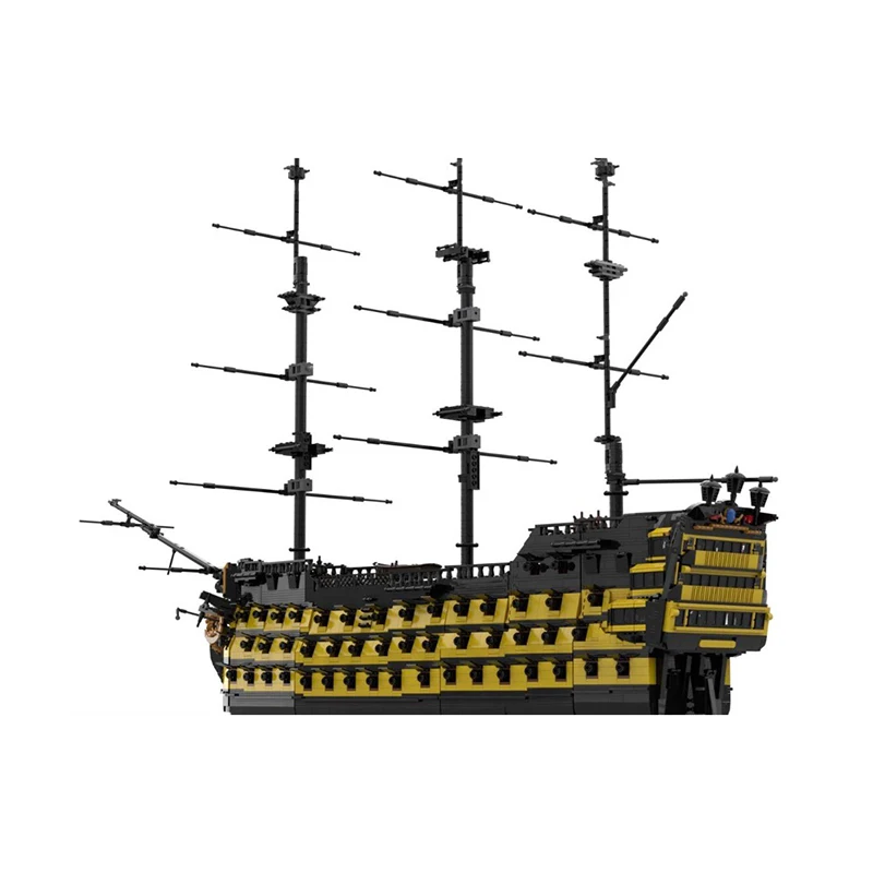 New products, MOC building blocks, pirate movie scene models, Dreadnought sailboat, modular design, DIY puzzle toy assembly set