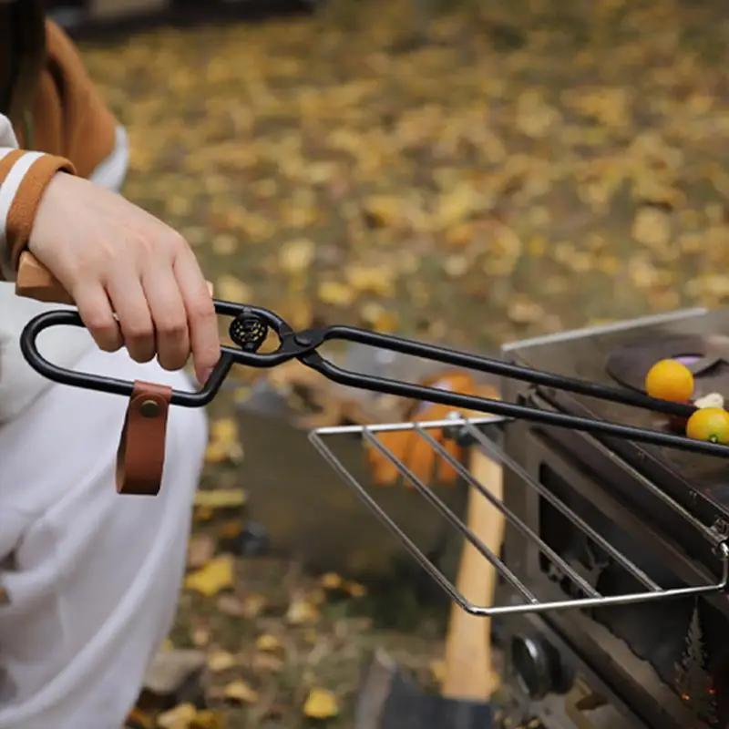 Firewood Tongs 18 Inch Log Grabber Bonfire Charcoal Tool For Fire Pit Fireplace Campfire Bonfire Safely Moves Firewood