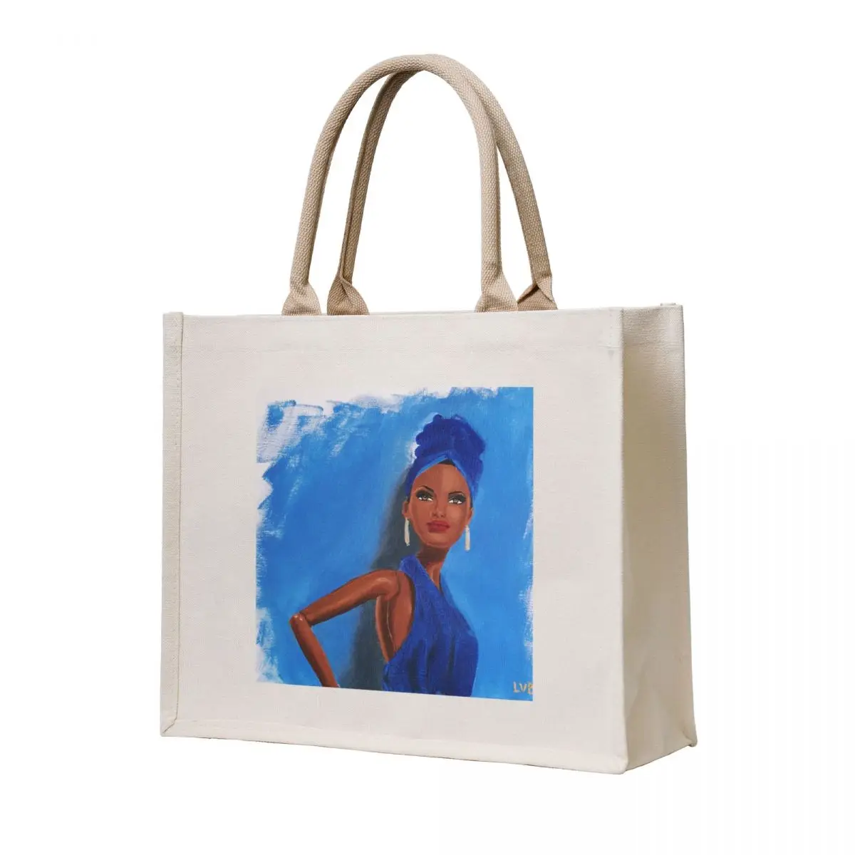 

African Beauty Doll Tote Bag Canvas large tote bag Customizable tote bag