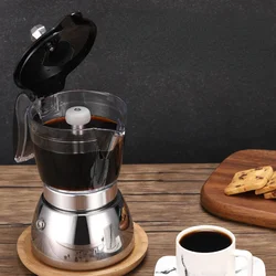 Stainless Coffee Maker Espresso Accessories Moka Coffee Pot Italian Machine Portable Steel Makers Coffeeware Kitchen Dining Bar
