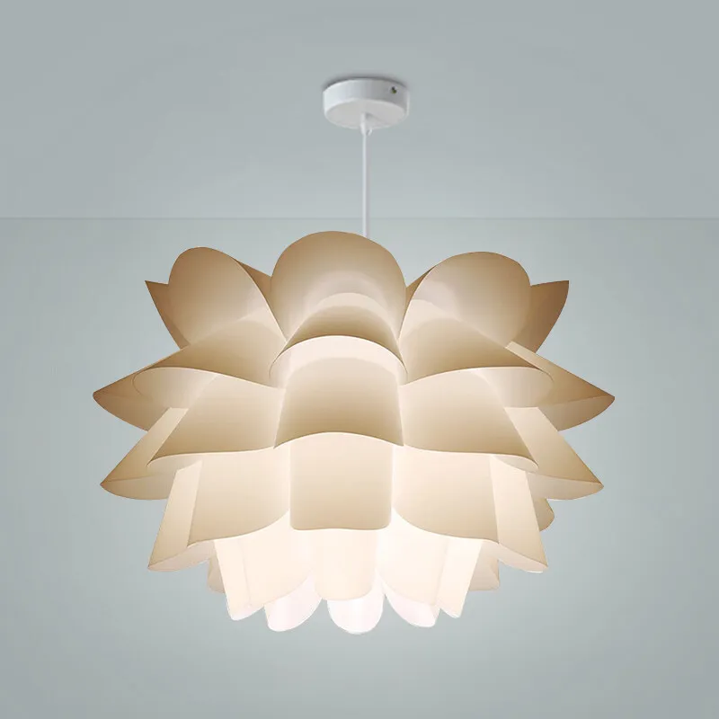 Lotus Chandelier Ceiling Pendant Lampshade DIY Puzzle Lights Modern Lamp Shade for North European Style Room